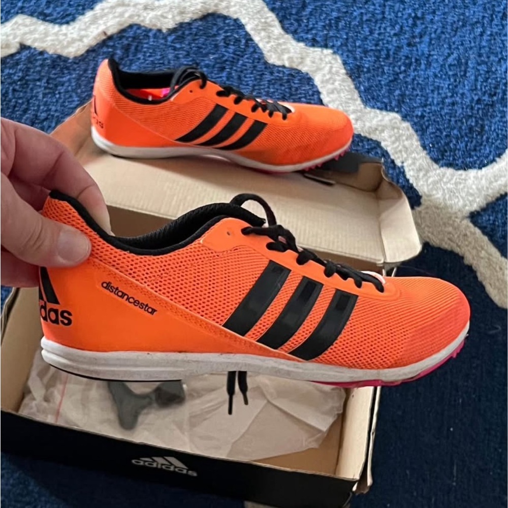 Adidas Solar Orange Athletic Sneakers Cross Country shoes